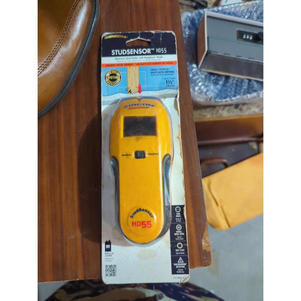 Zircon StudSensor HD55 Metal & Wood Stud Finder with Deep Scan